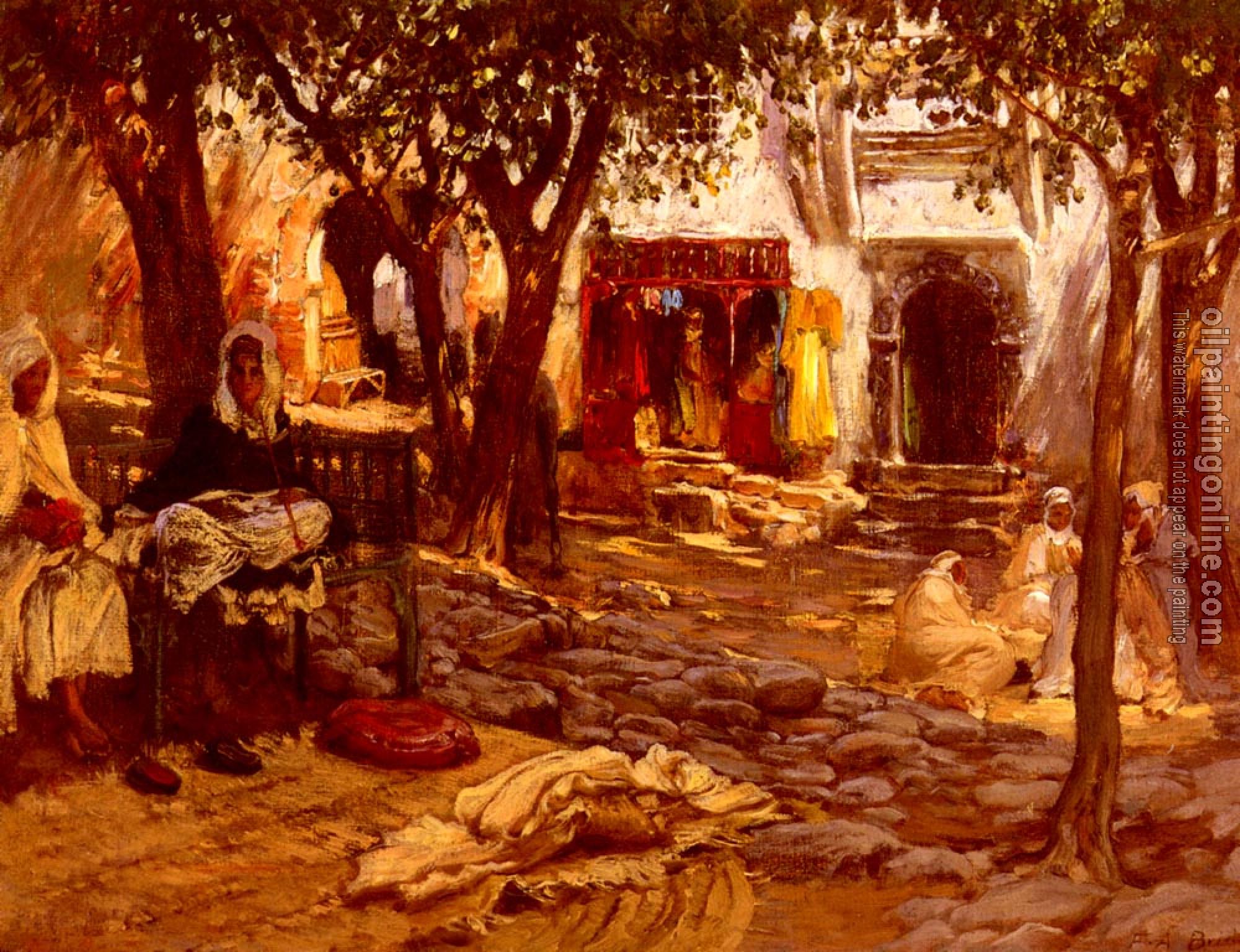 Frederick Arthur Bridgman - An Eastern Courtyard